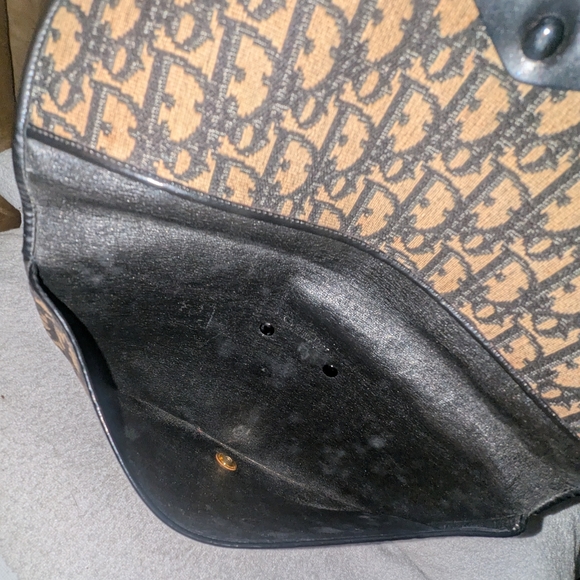 Vintage Christian Dior Oblique Trotter monogram fold over clutch. - Picture 10 of 11